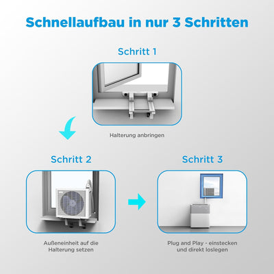 Midea PortaSplit 4-in-1 Mobiles Klimagerät – 12.000 BTU, Heizen & Kühlen, App-Steuerung, Flüsterleise (Weiß)