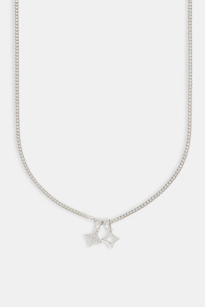 Iced Double Star Cuban Necklace - 10mm