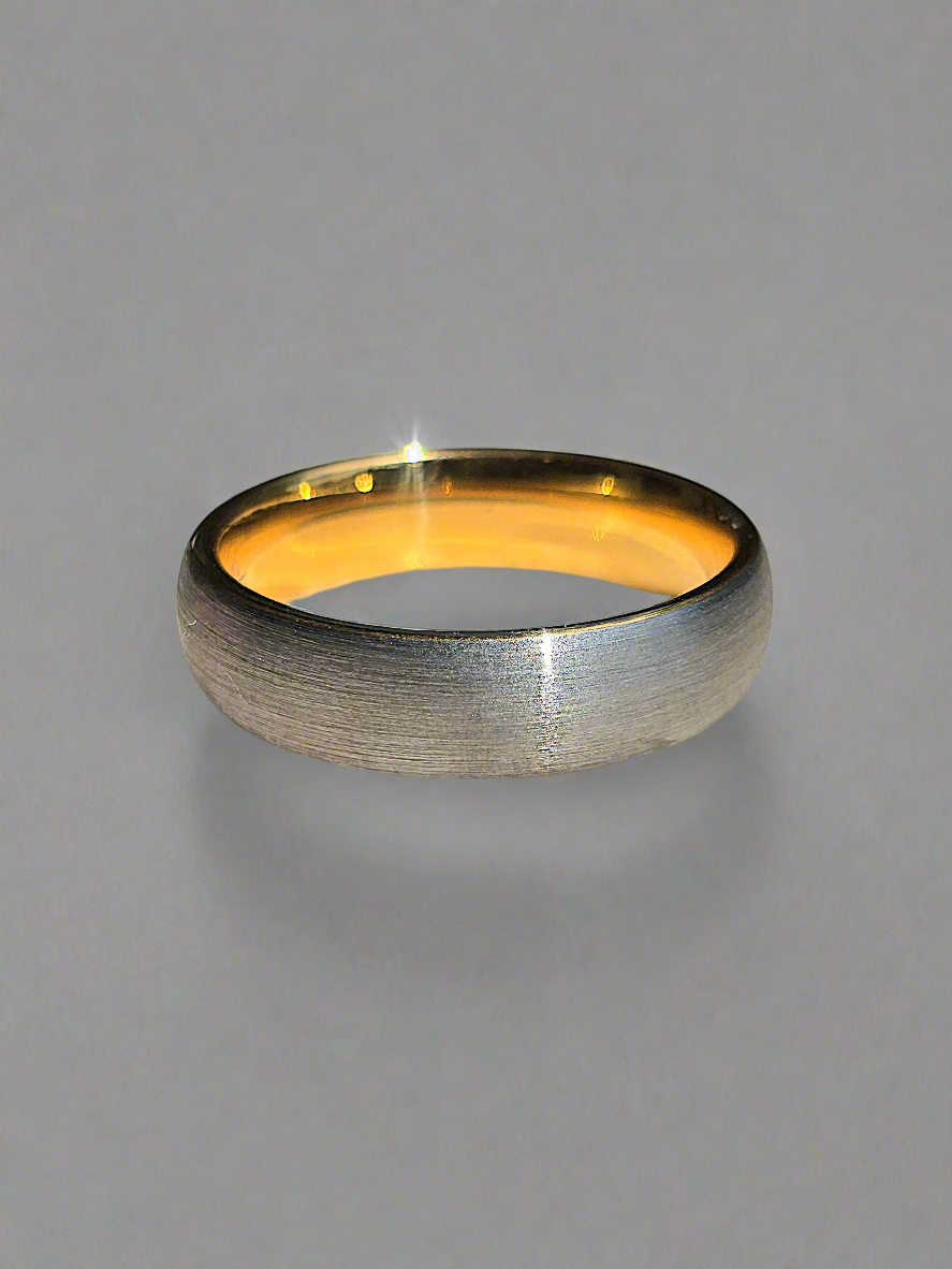 Unique & Co Tungsten Carbide Yellow IP Ring
