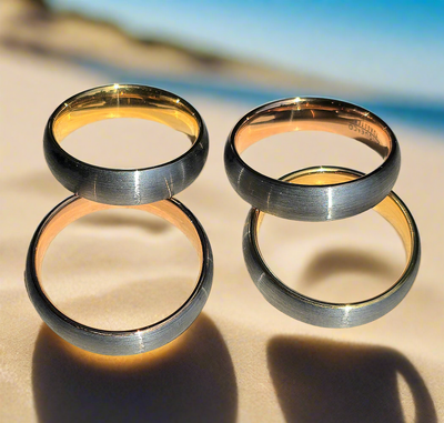 Unique & Co Tungsten Carbide Yellow IP Ring