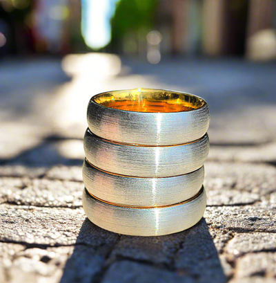Unique & Co Tungsten Carbide Yellow IP Ring