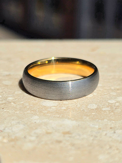 Unique & Co Tungsten Carbide Yellow IP Ring